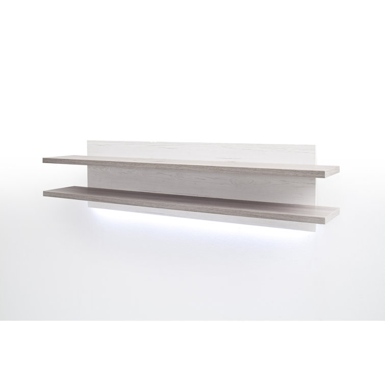 August Grove Annabella Oak Solid Wood Floating Shelf Wayfair.co.uk